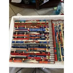 Vintage 1990’s 2000’s NFL Pencils Unsharpened Football No. 2 Lot Of 47